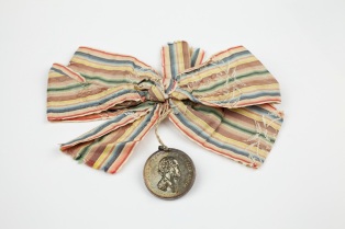 Garrick Jubilee Souvenir Medal and Ribbon Bow, 1769.